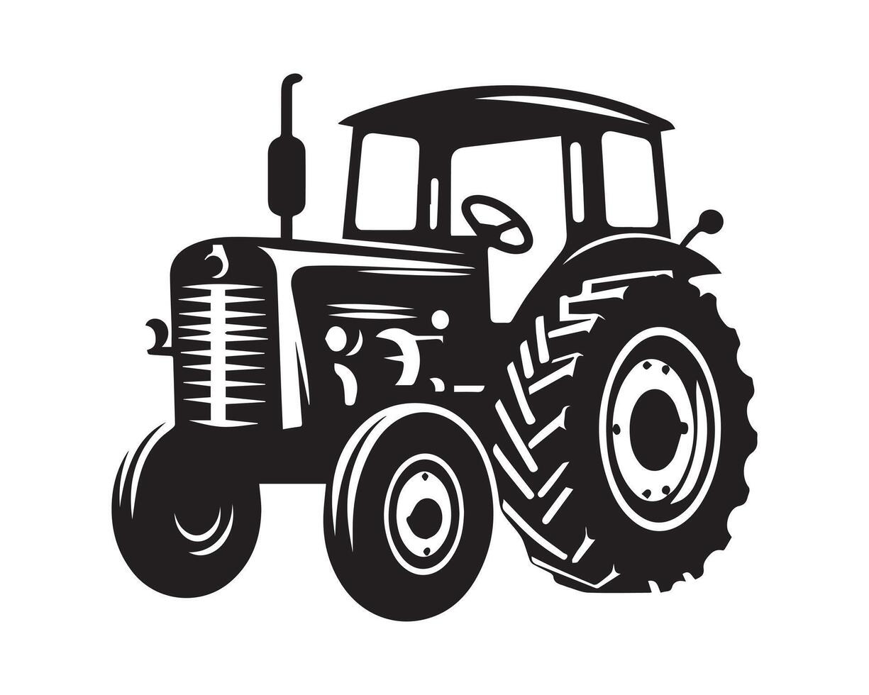 tractor silueta icono gráfico logo diseño vector
