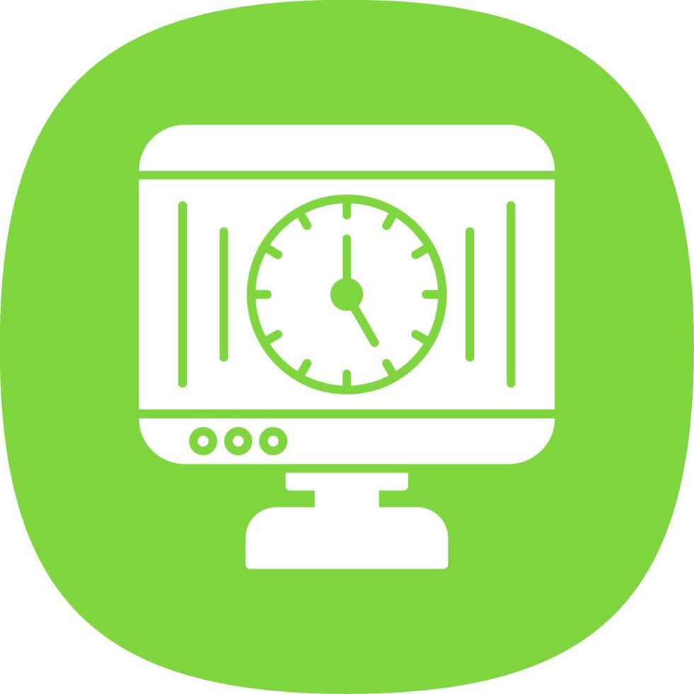 Time Management Glyph Curve Icon vector