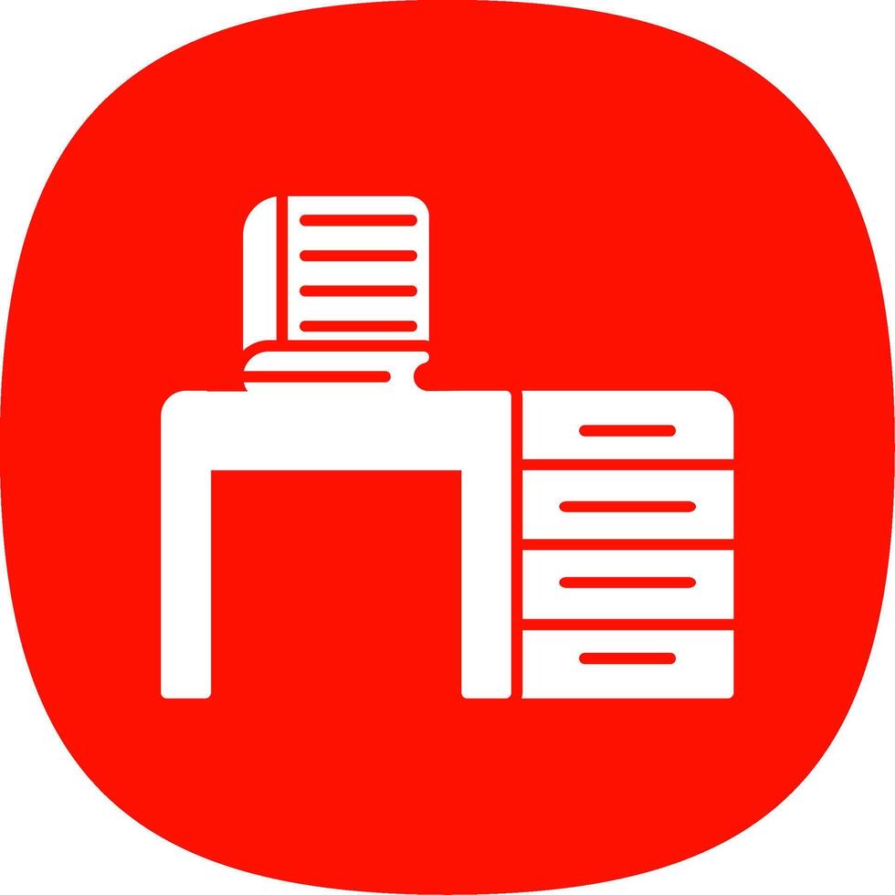 Table Glyph Curve Icon vector