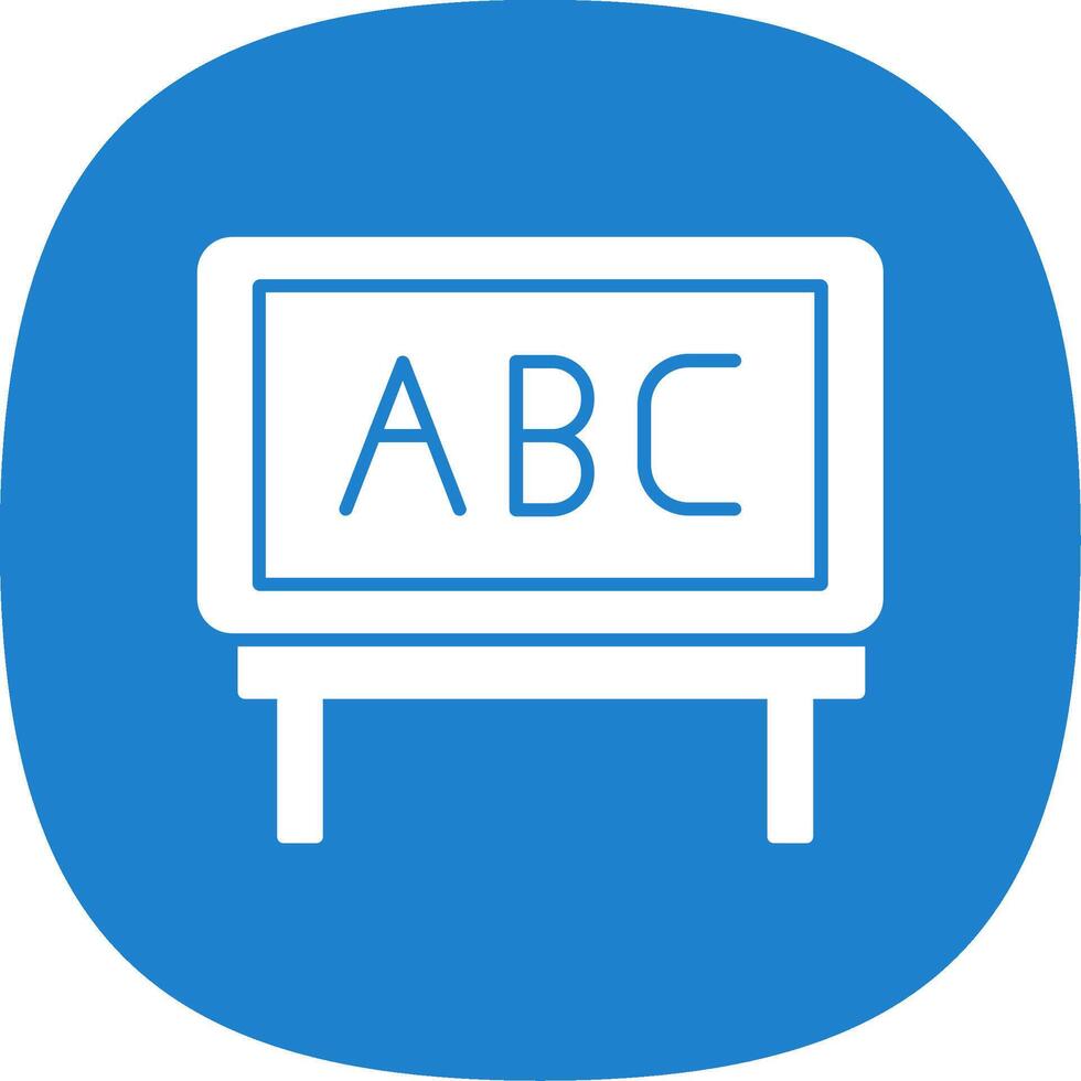 Presentation Glyph Curve Icon vector