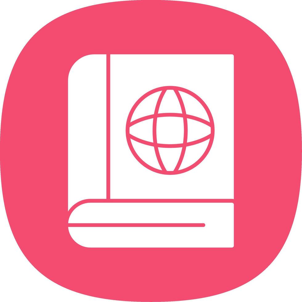Encyclopedia Glyph Curve Icon vector