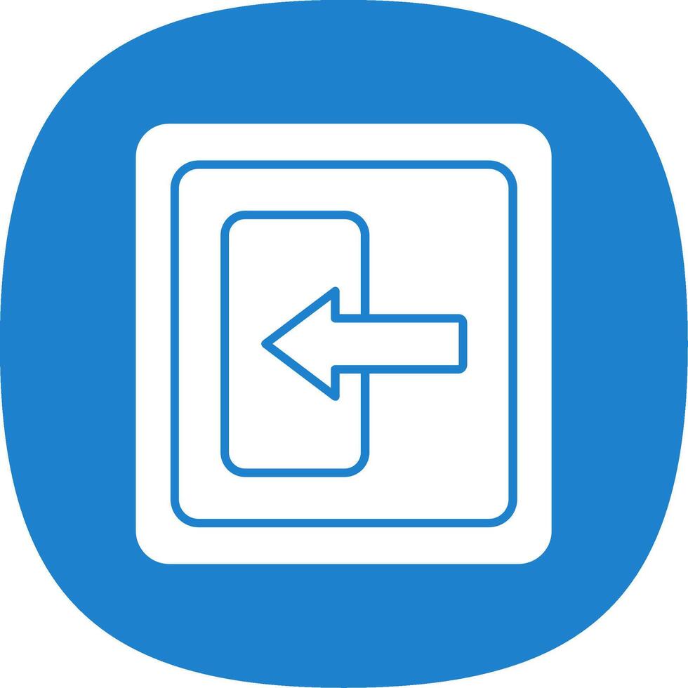Log In Glyph Curve Icon vector