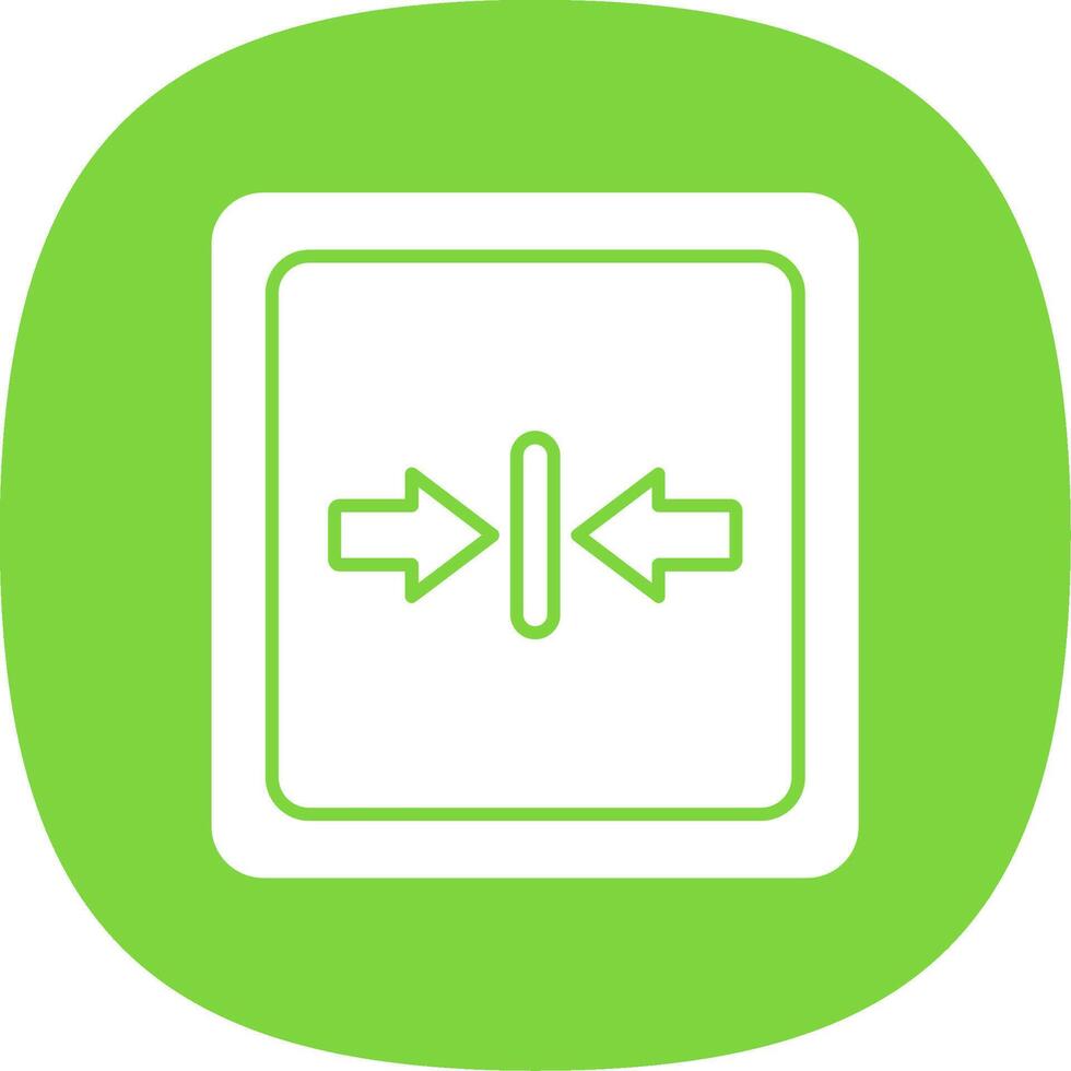 Minimize Glyph Curve Icon vector