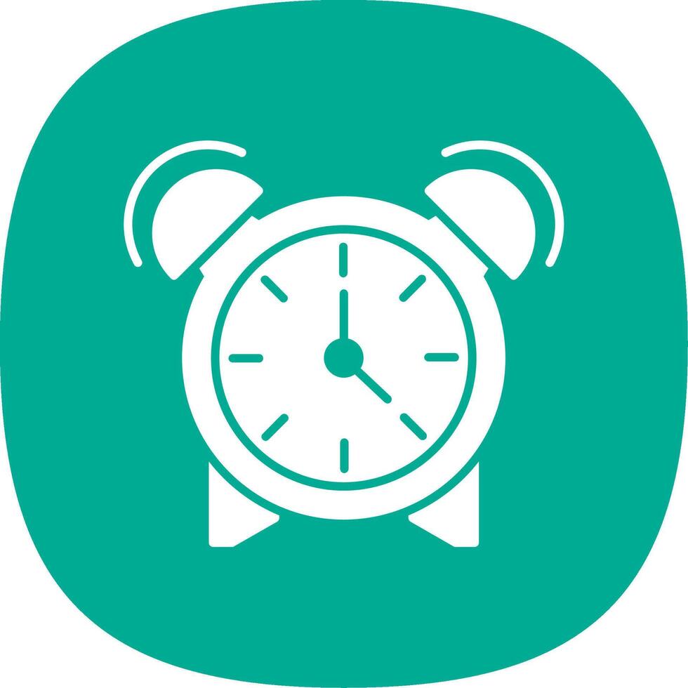 Alarm Glyph Curve Icon vector