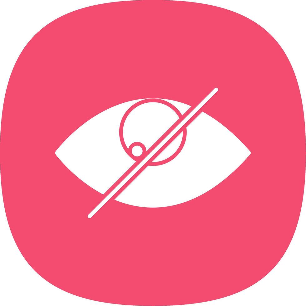 Hide Glyph Curve Icon vector
