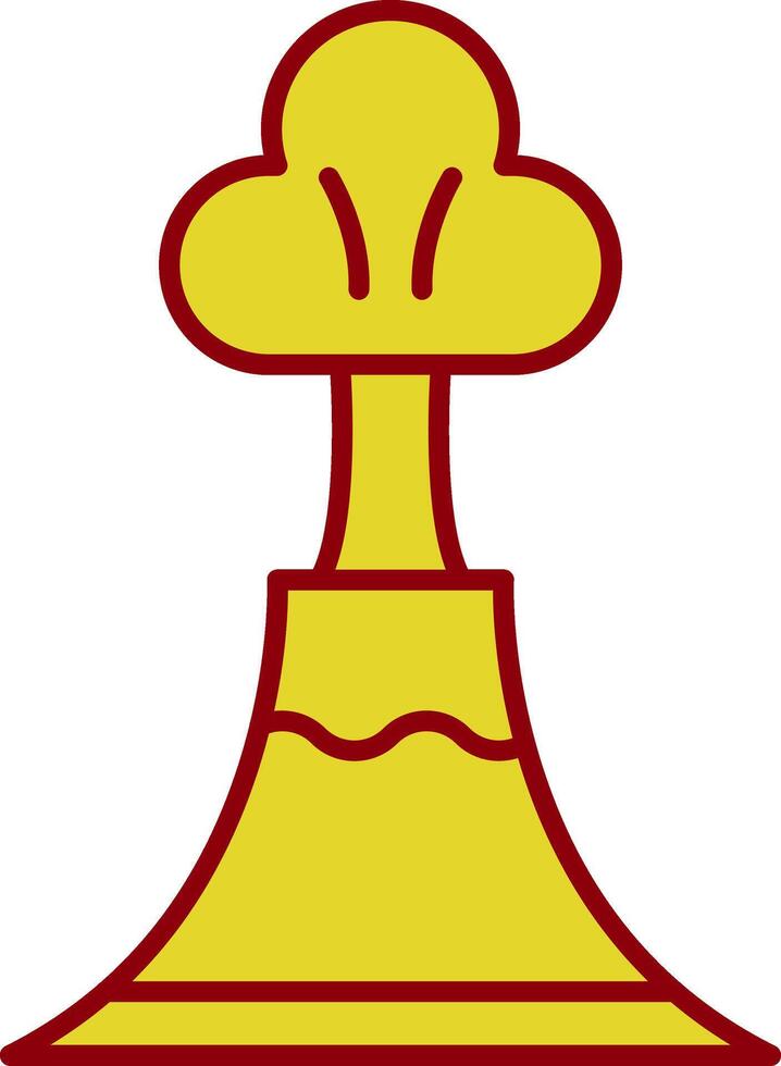 Volcano Line Two Color Icon vector