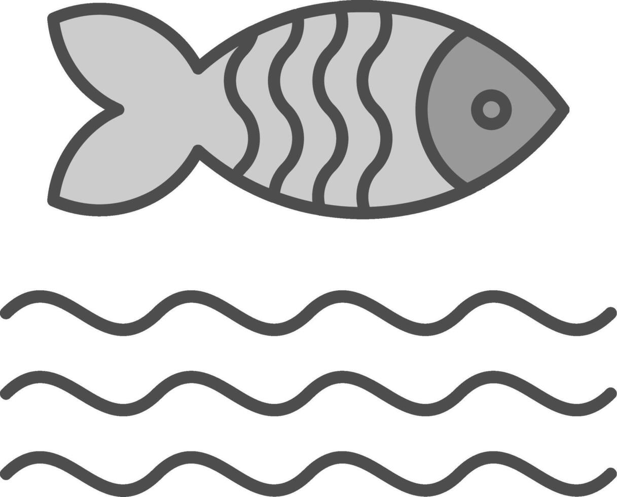 pescado relleno icono vector