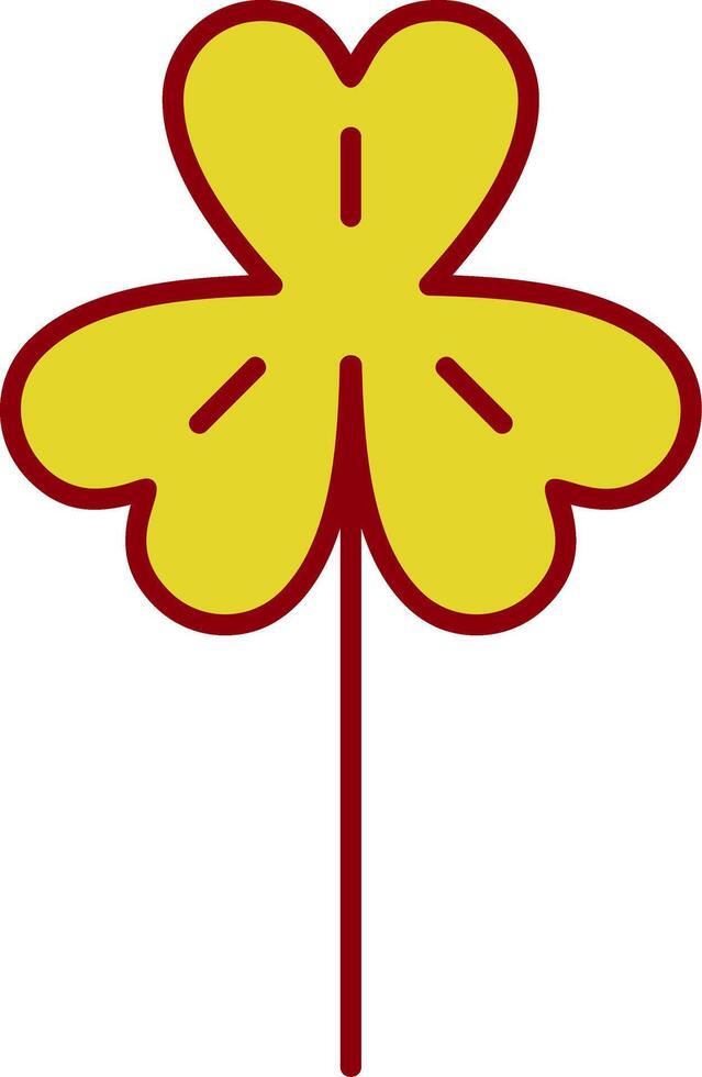 Clover Line Two Color Icon vector
