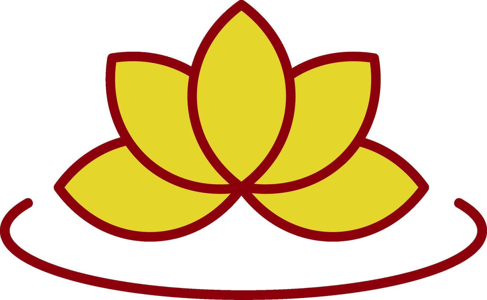 Lotus Line Two Color Icon vector