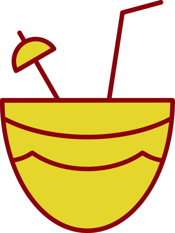 Coconut Line Two Color Icon vector