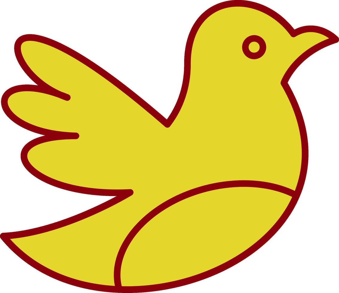 Bird Line Two Color Icon vector