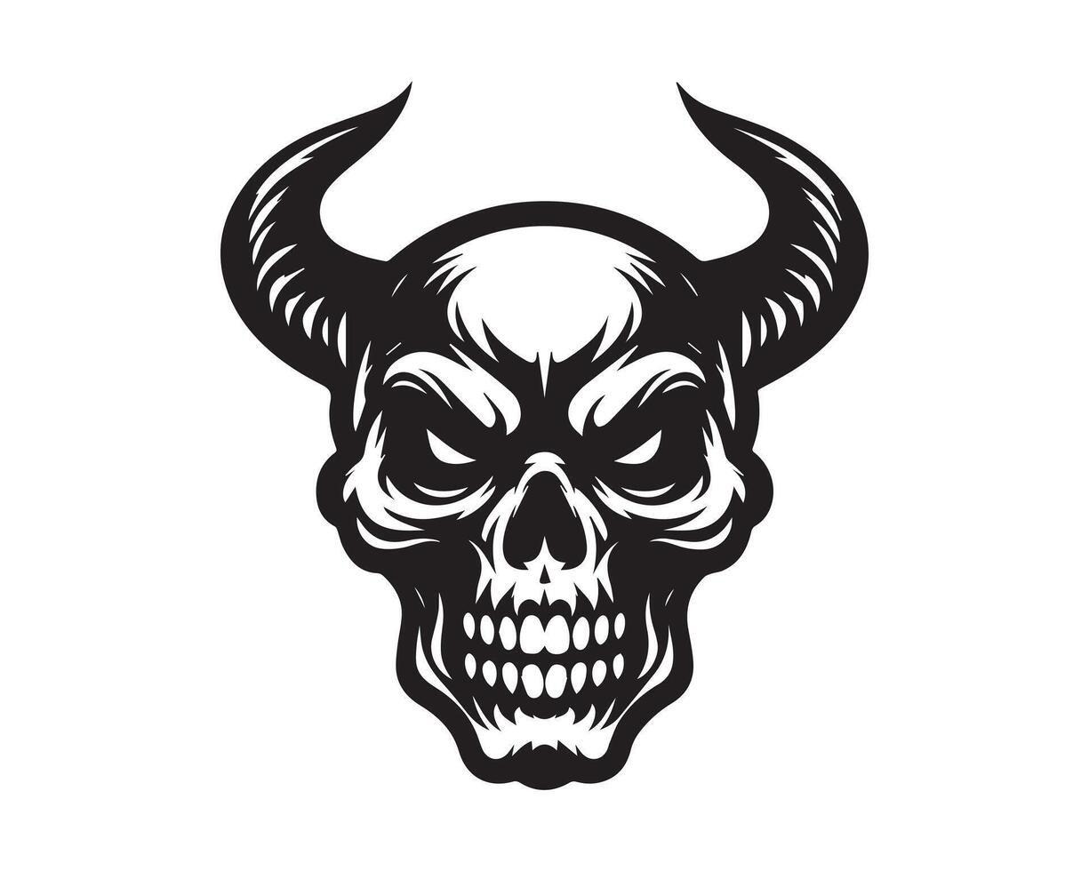 skull silhouette icon graphic logo design vector