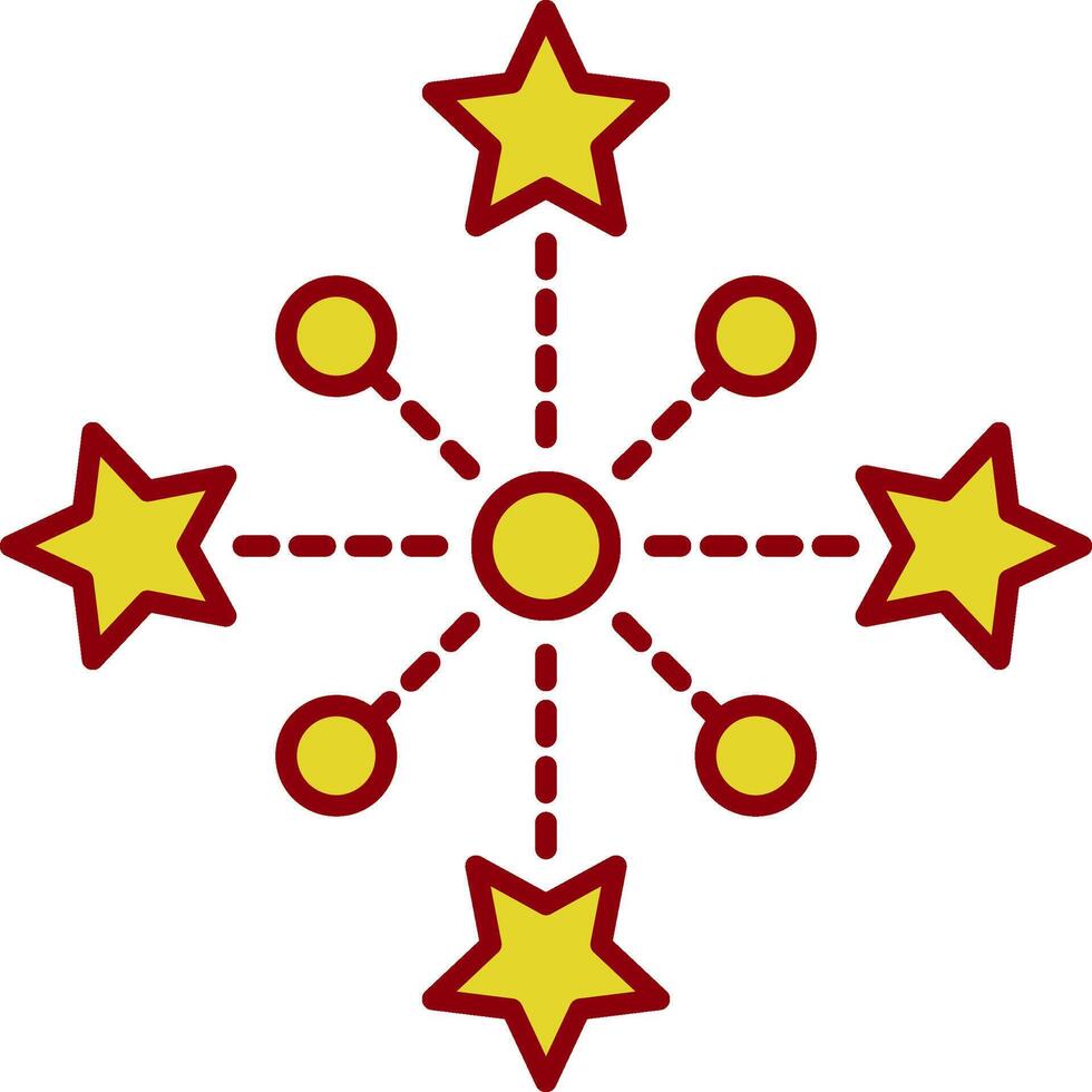 Fireworks Line Two Color Icon vector