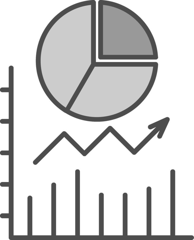 Pie Chart Fillay Icon vector