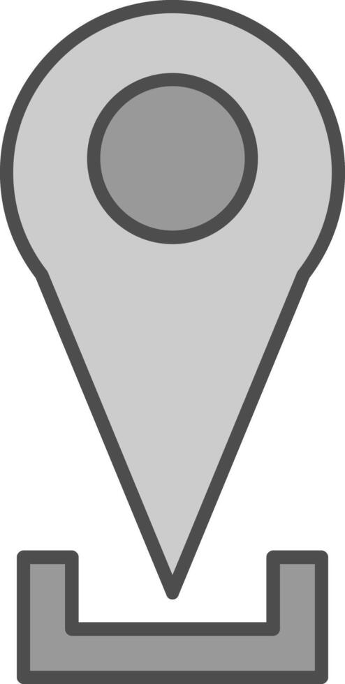 Location Pin Fillay Icon vector