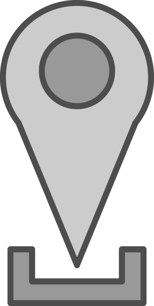 Location Pin Fillay Icon vector