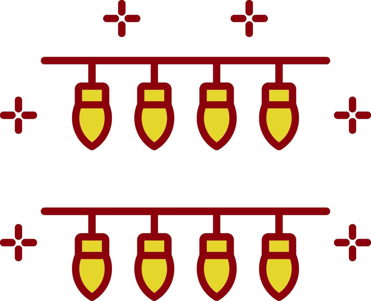 Lights Line Two Color Icon vector