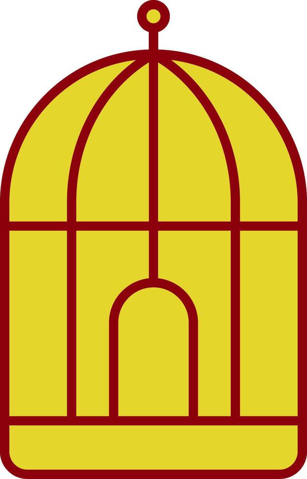 Circus Cage Line Two Color Icon vector