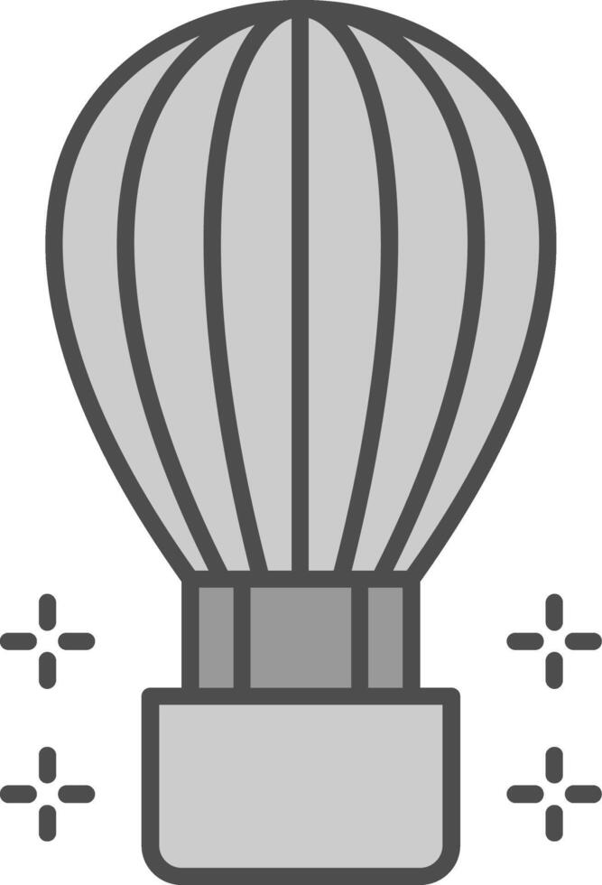 Hot Air Ballon Fillay Icon vector