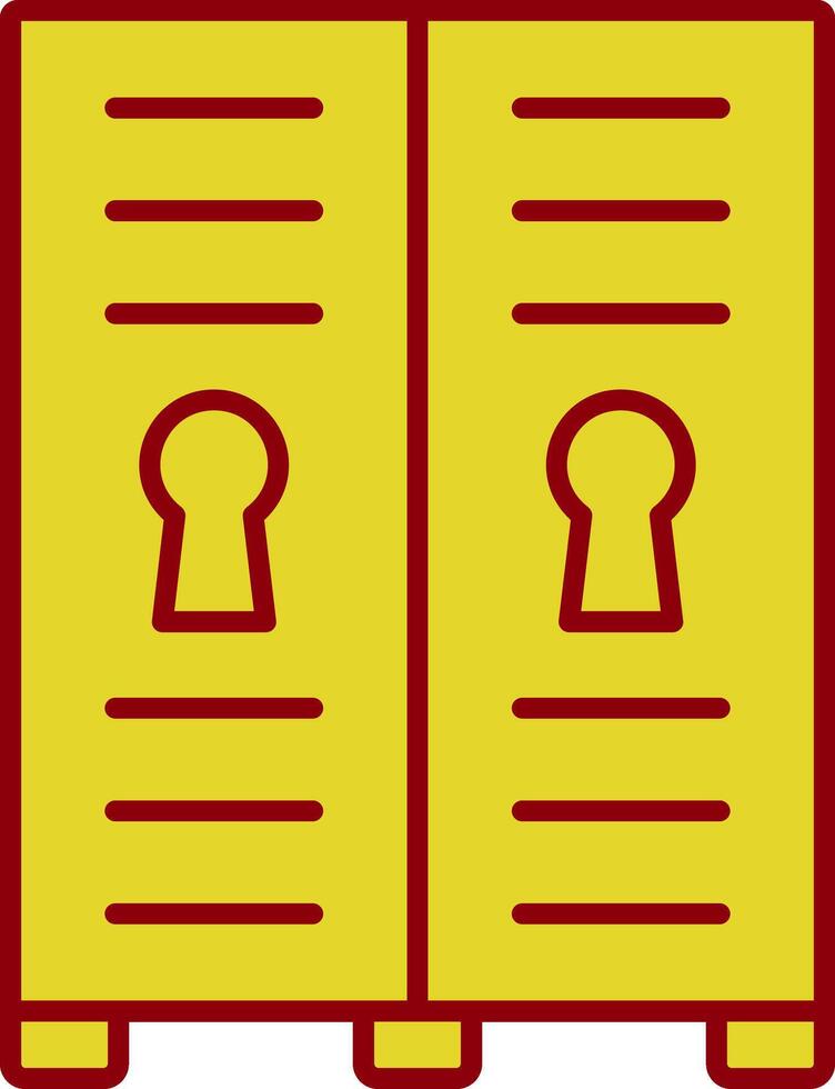 Lockers Line Two Color Icon vector