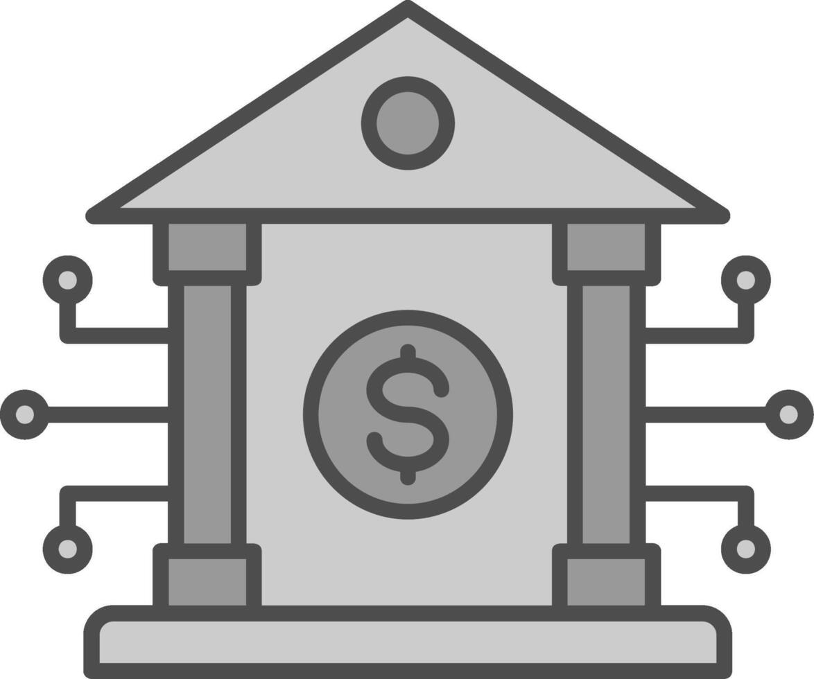 Banking System Fillay Icon vector