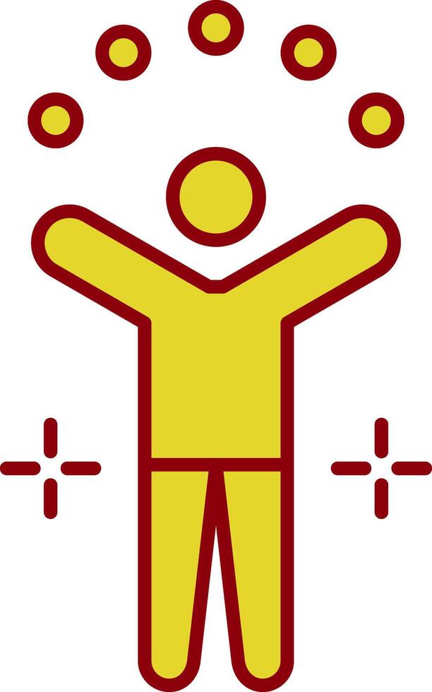 Juggling Ball Line Two Color Icon vector