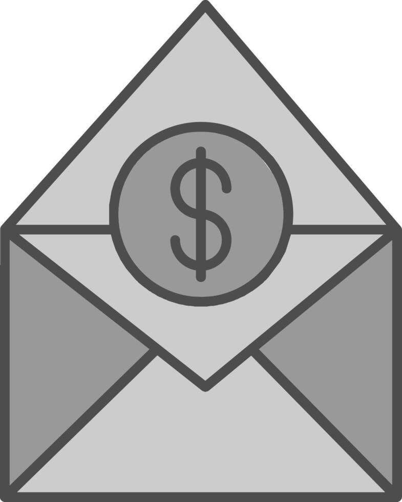 Salary Mail Fillay Icon vector