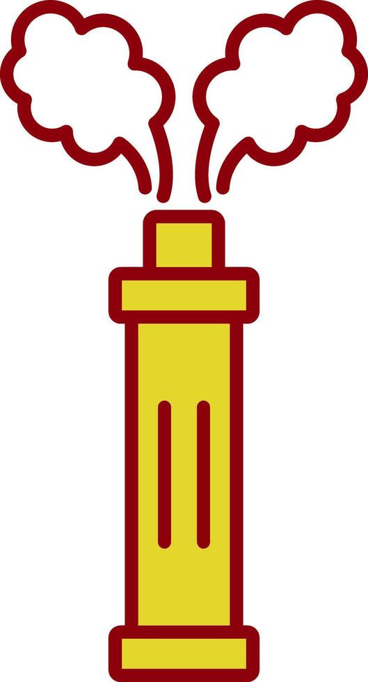 Smoke Grenade Line Circle Icon vector