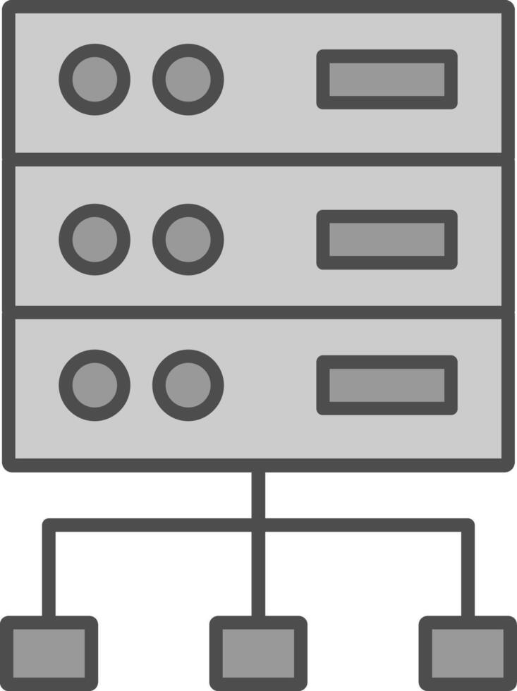 Structured Data Fillay Icon vector