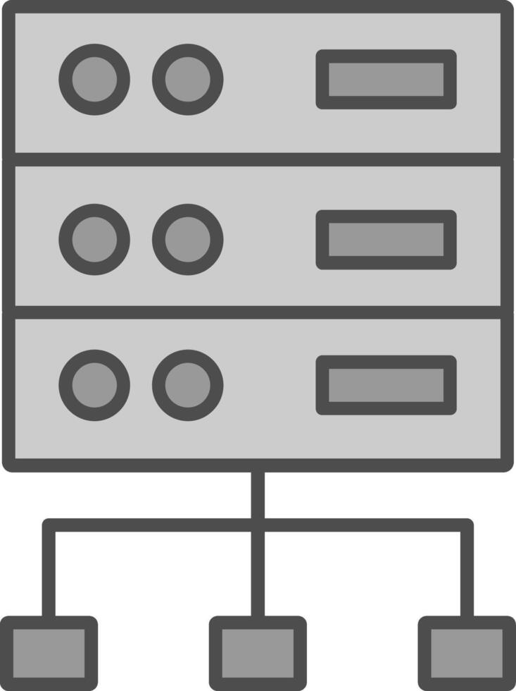 estructurado datos relleno icono vector