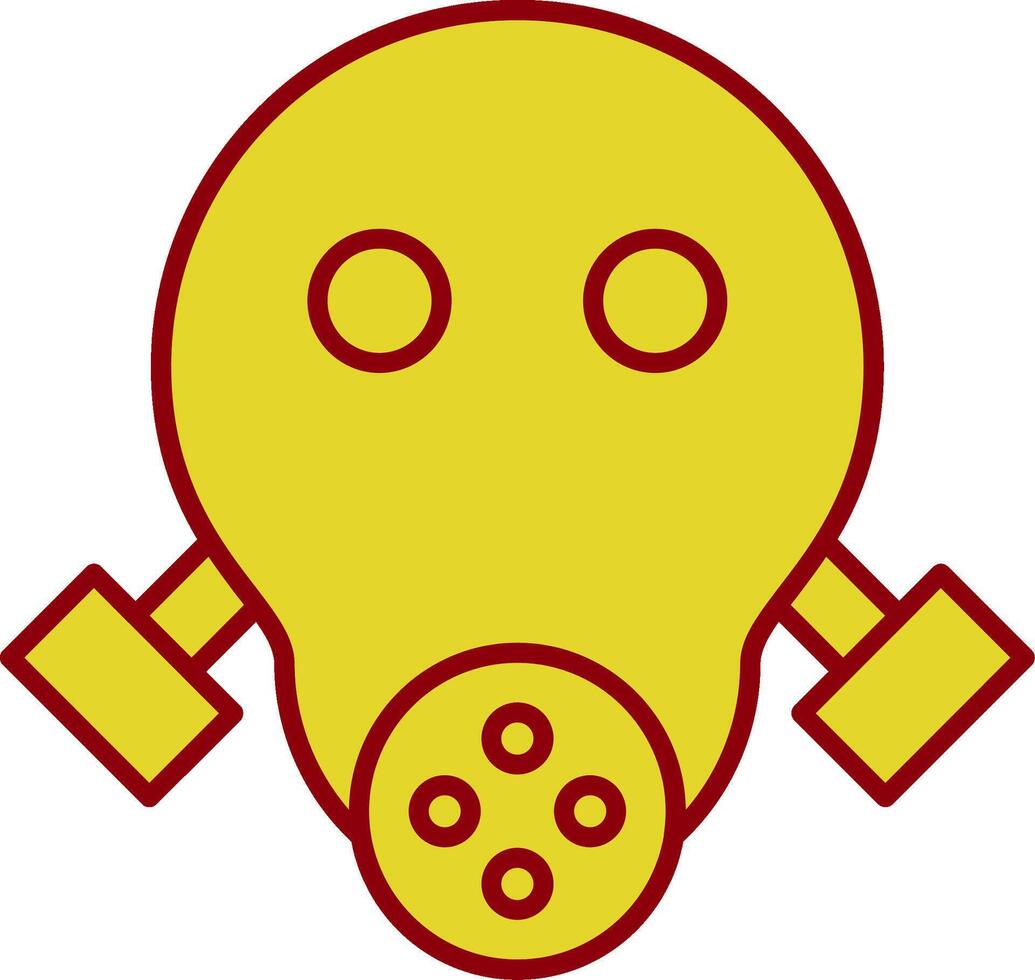 Gas Mask Line Two Color Icon vector