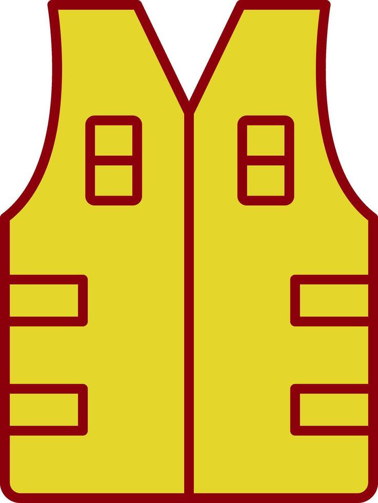 Bullet Proof Vest Line Two Color Icon vector