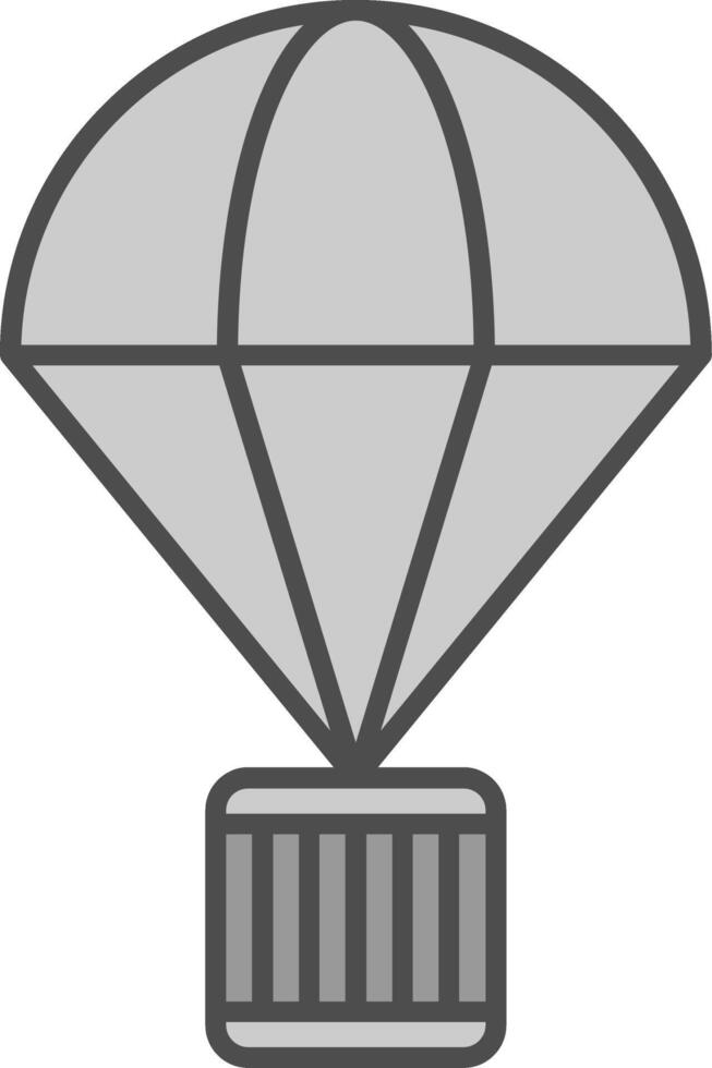 Parachute Fillay Icon vector