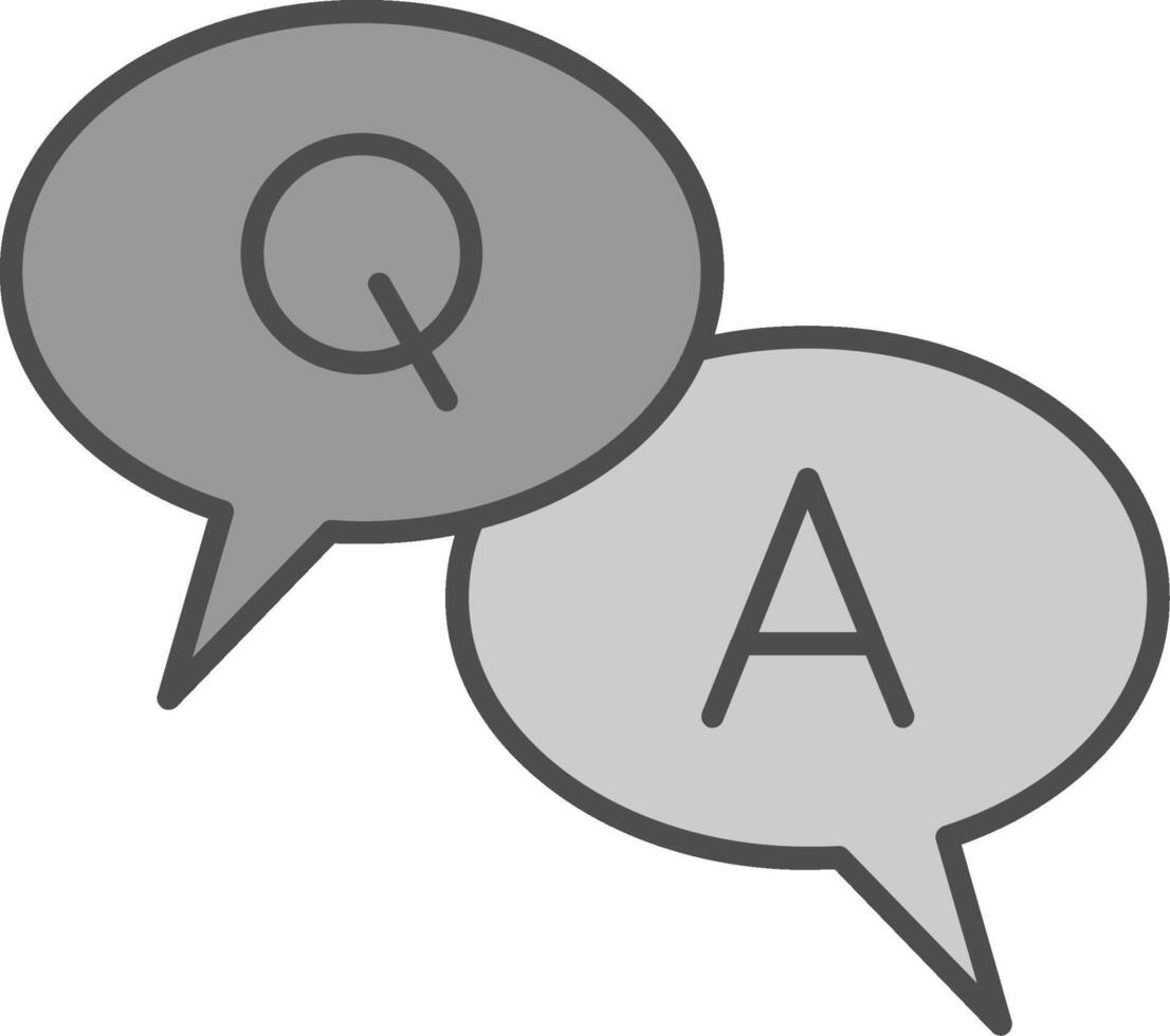 Question And Answer Fillay Icon vector