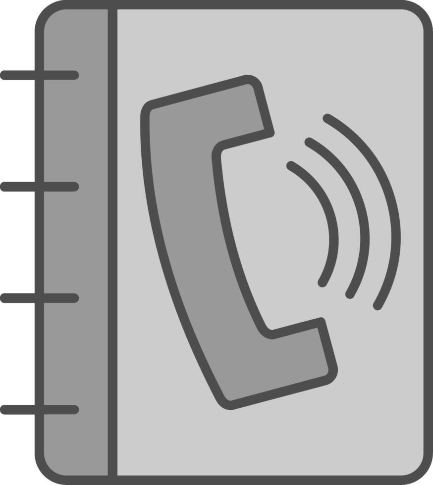 directorio telefónico relleno icono vector