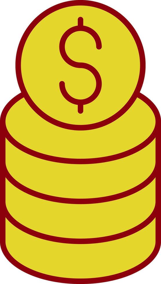 Income Line Two Color Icon vector