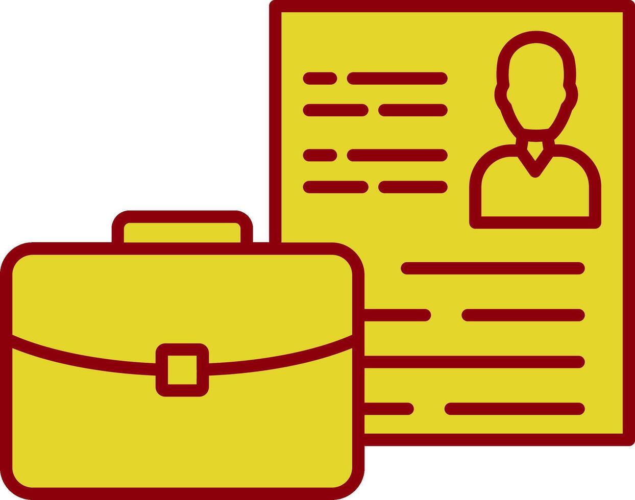 Suitcase Line Two Color Icon vector