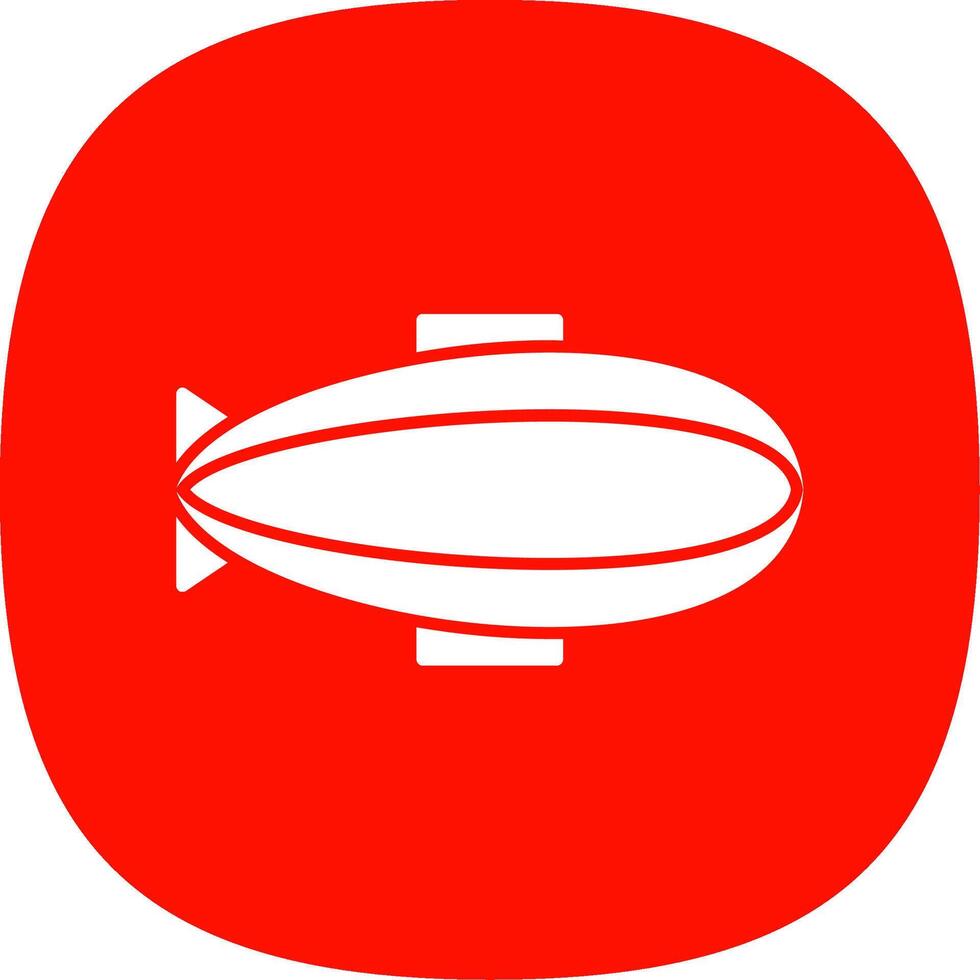 Zeppelin Line Two Color Icon vector