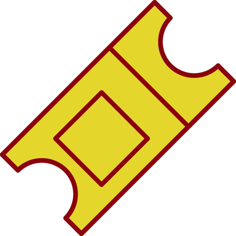 Ticket Line Two Color Icon vector