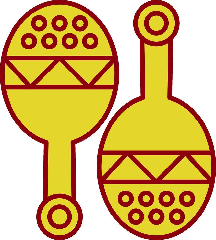 Maracas Line Two Color Icon vector