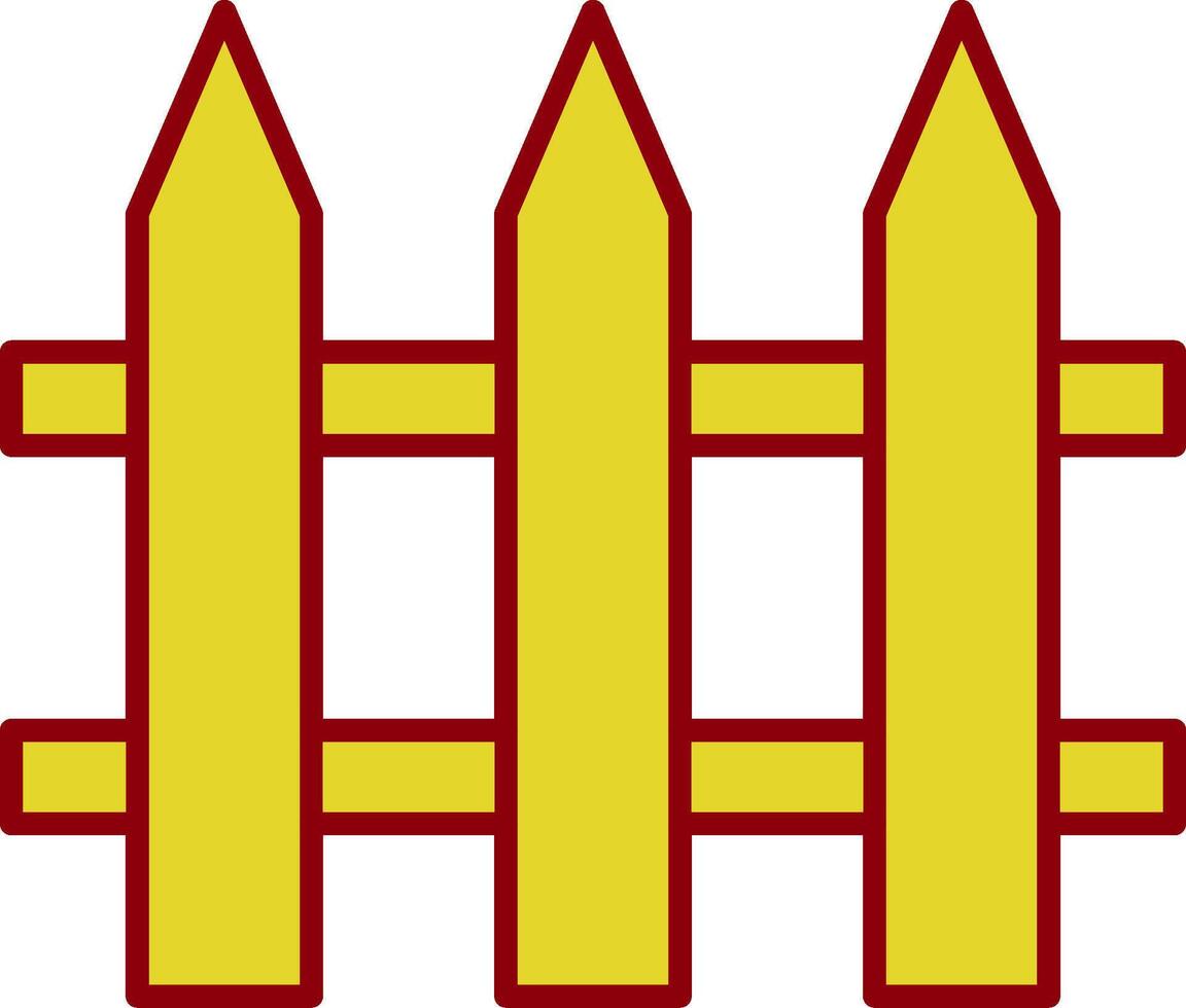 Fencing Line Two Color Icon vector