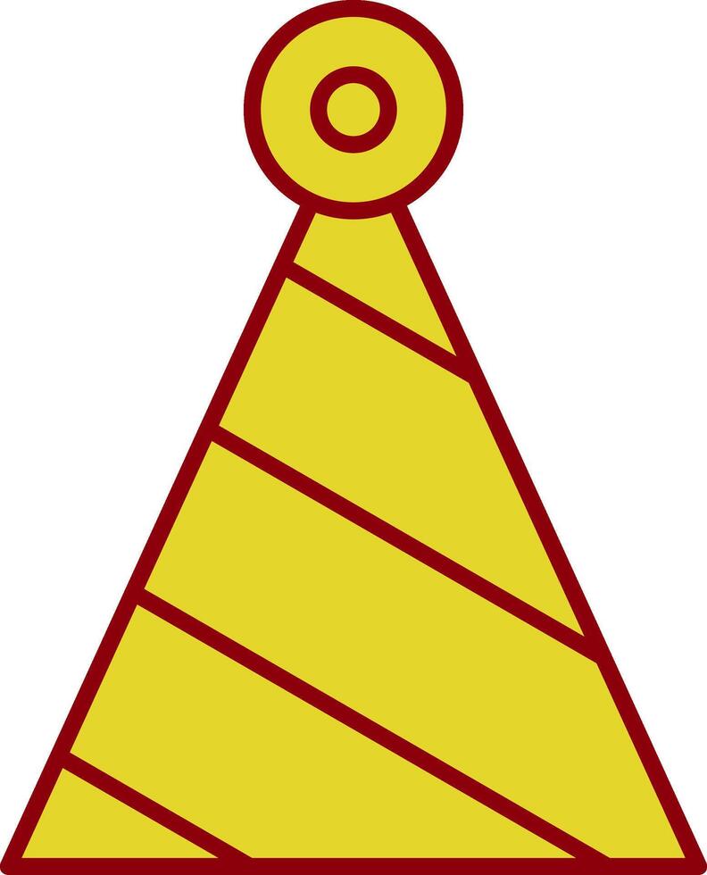 Party Hat Line Two Color Icon vector