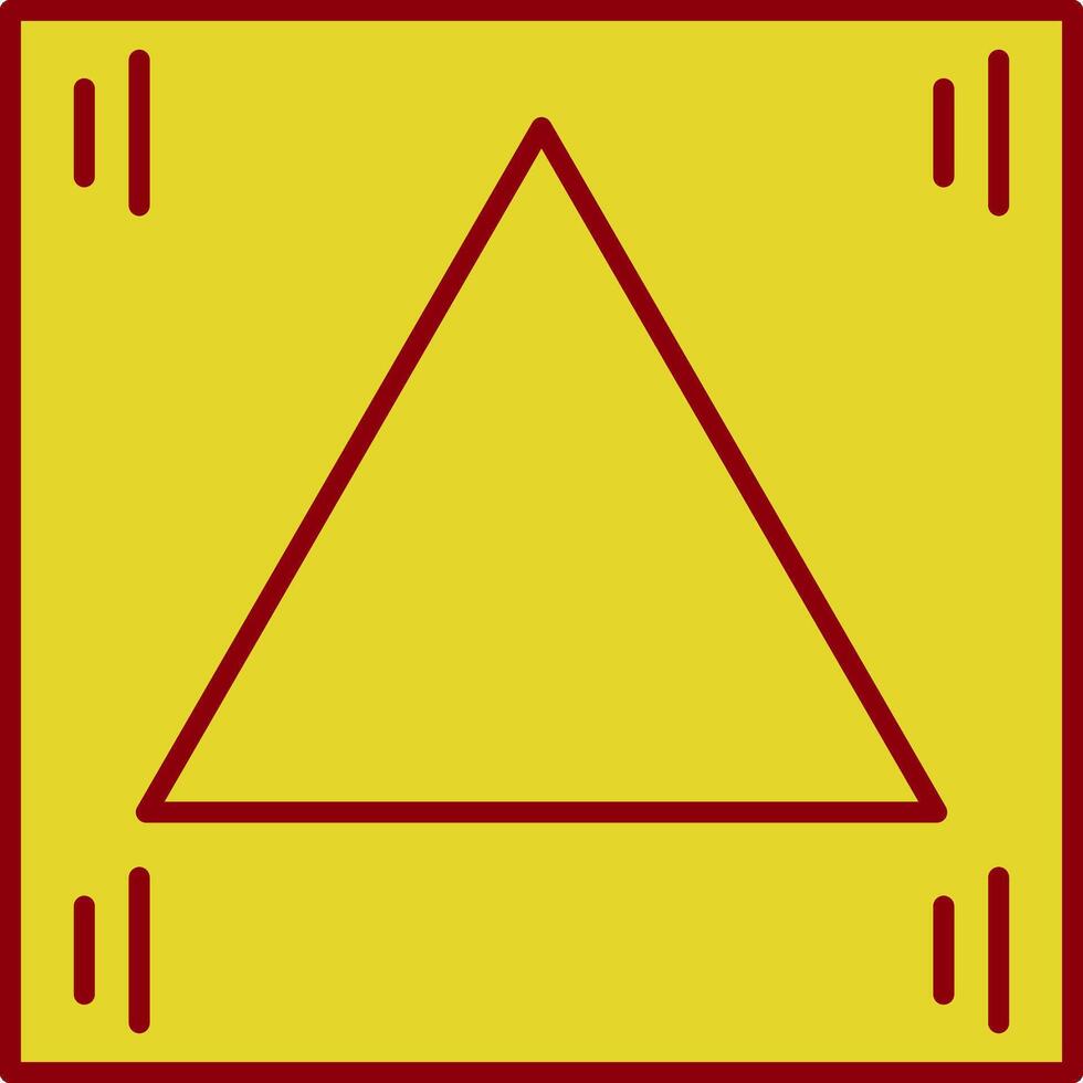 Triangle Line Two Color Icon vector