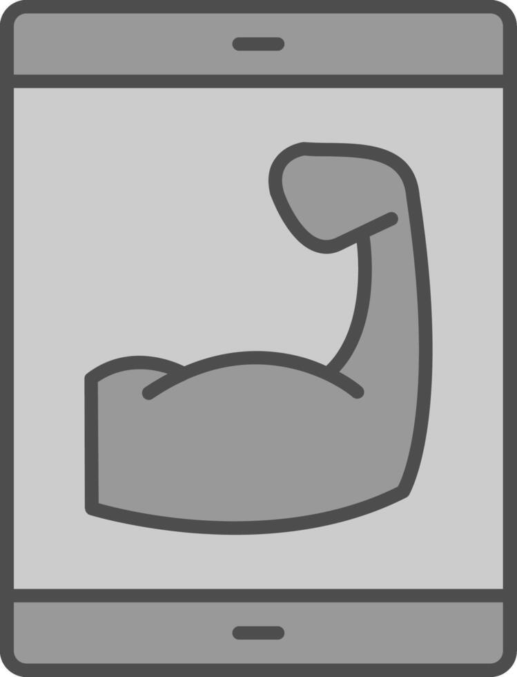 Fitness App Fillay Icon vector