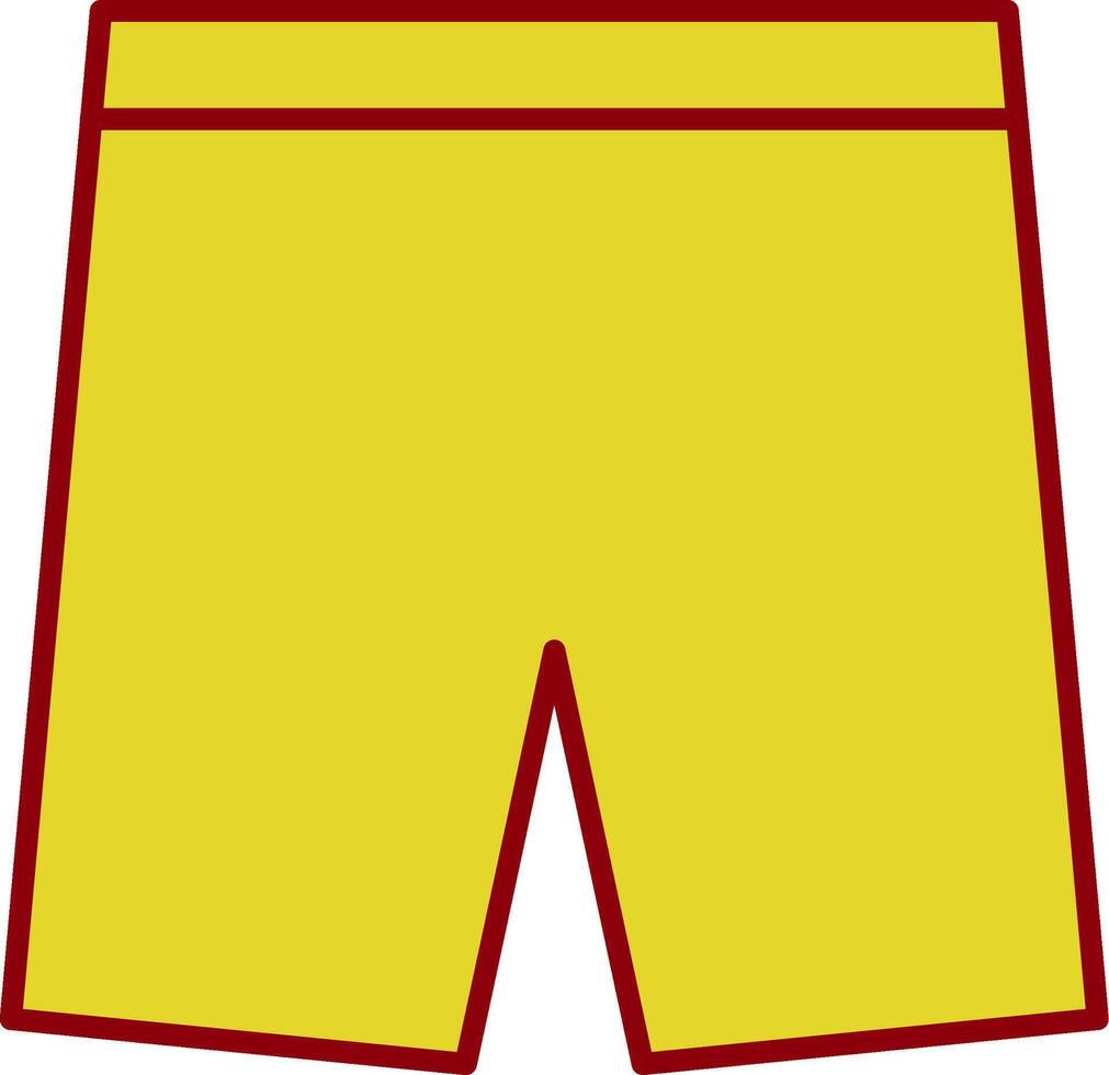 línea de pantalones cortos icono de dos colores vector