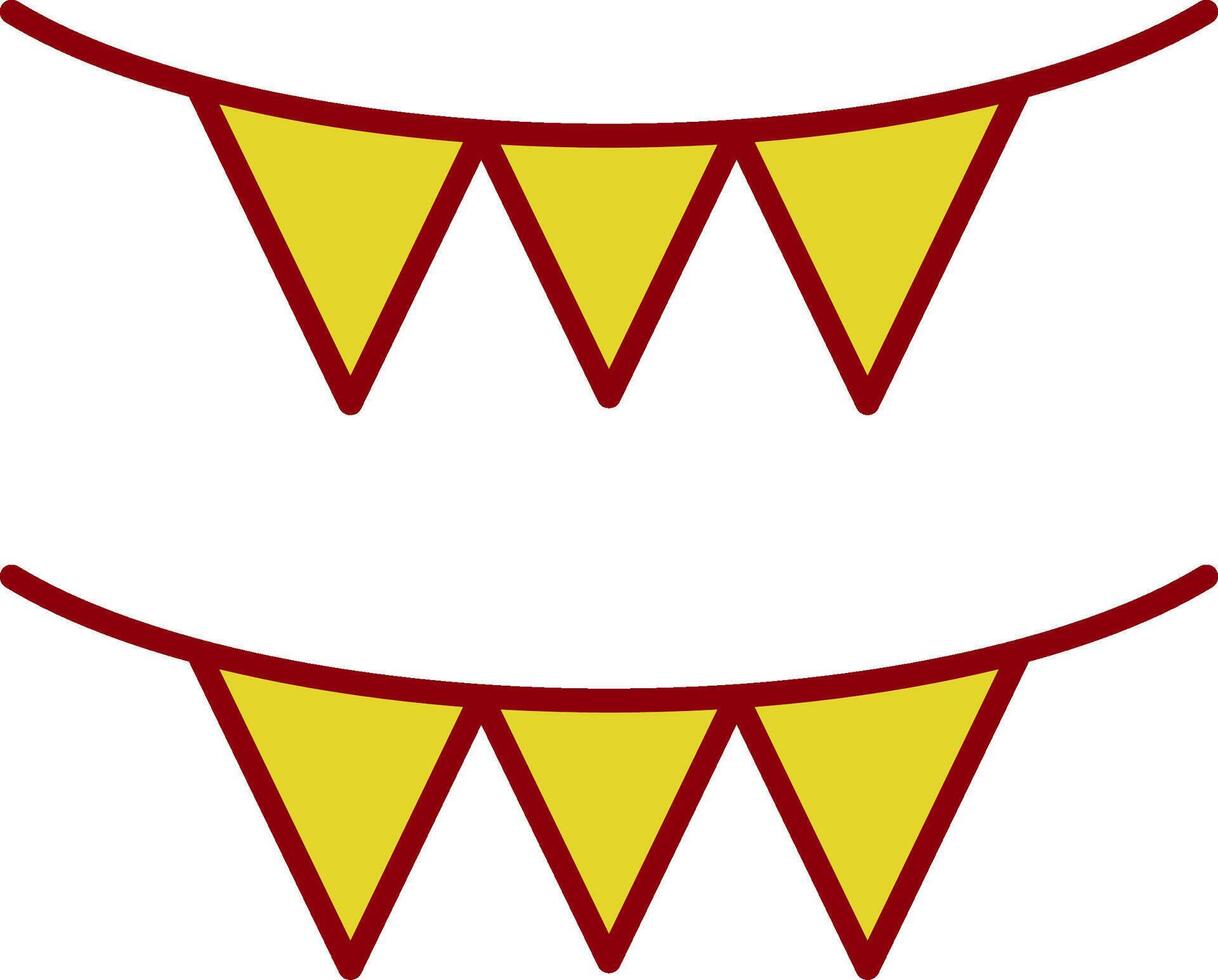 Garland Line Two Color Icon vector