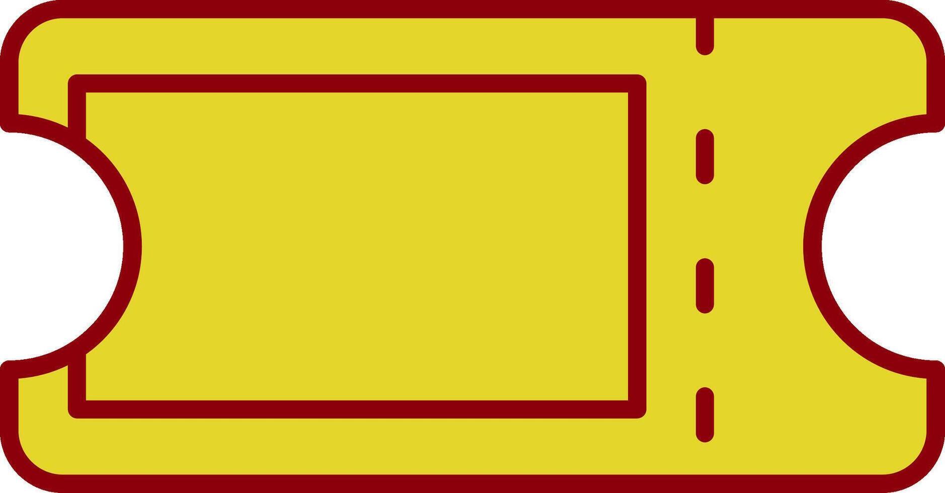 Ticket Line Two Color Icon vector