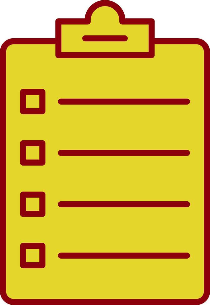 Clipboard Line Two Color Icon vector