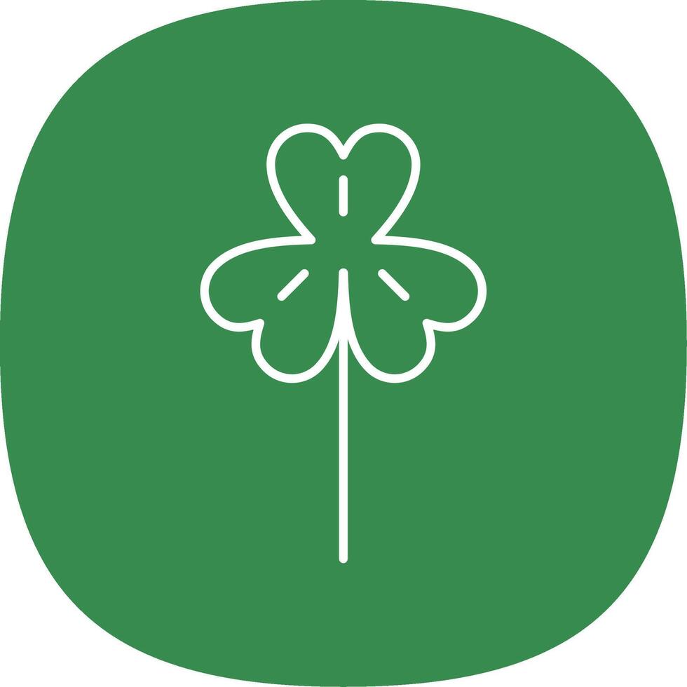 Clover Line Curve Icon vector