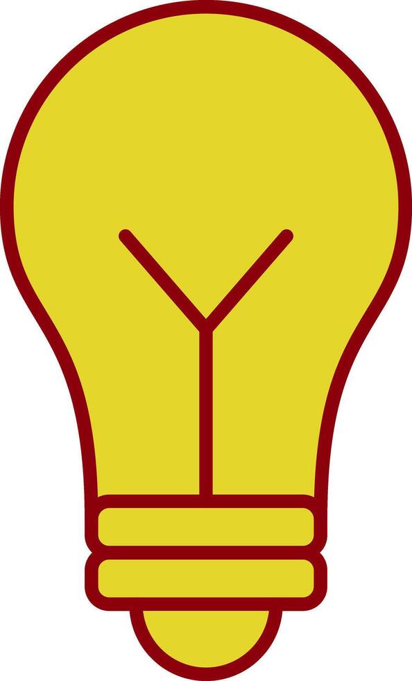 Bulb Line Two Color Icon vector